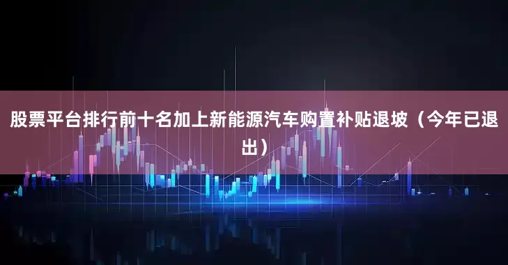 股票平台排行前十名加上新能源汽车购置补贴退坡（今年已退出）